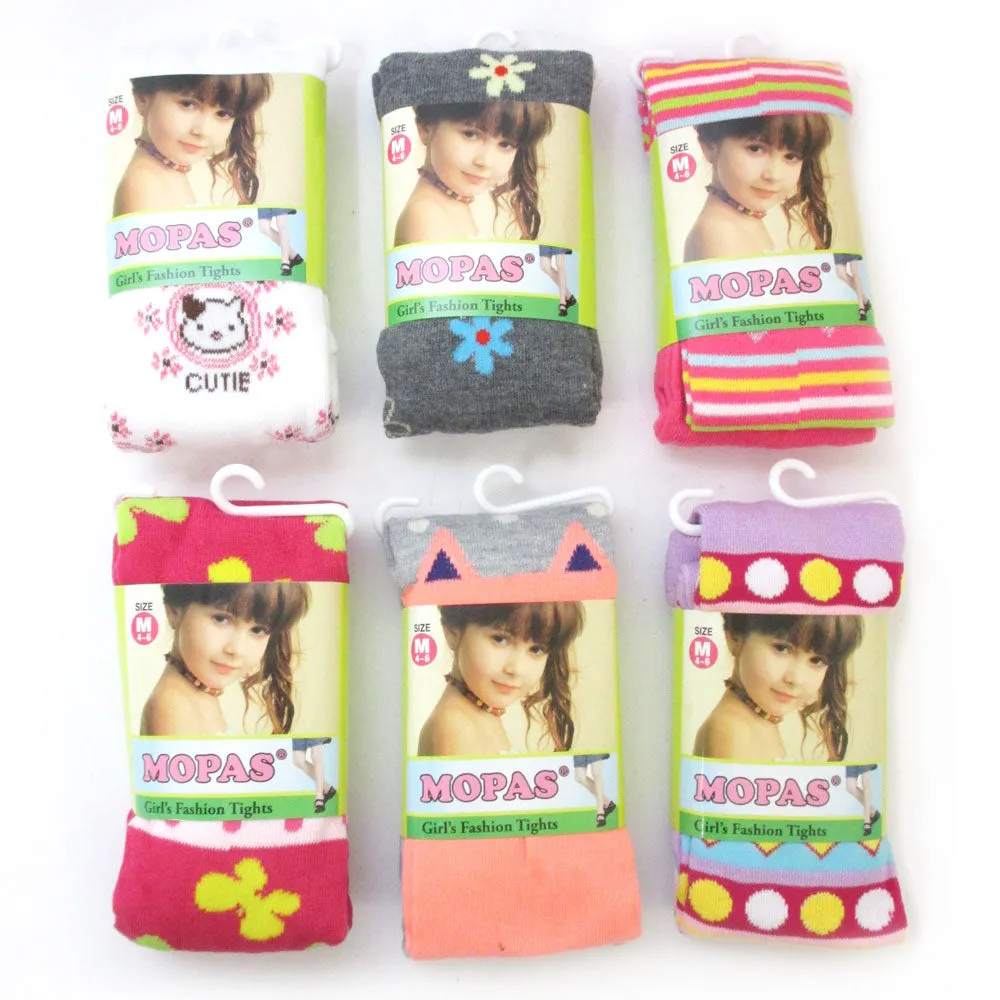 3 Pair Girls Stockings Tights Pantyhose Toddler 4-6 Medium Hosiery Opaque Ballet