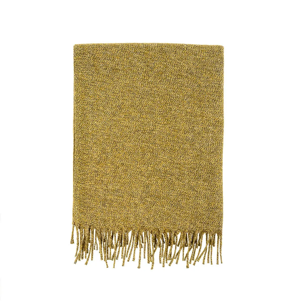 Adair Wool Blend Throw, Olive