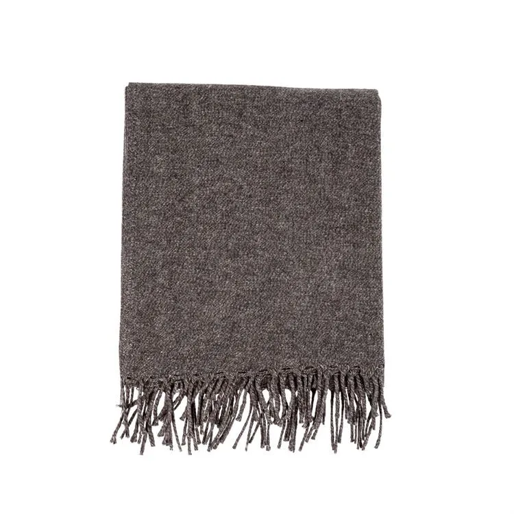 Adair Wool Blend Throw, Purple/Grey