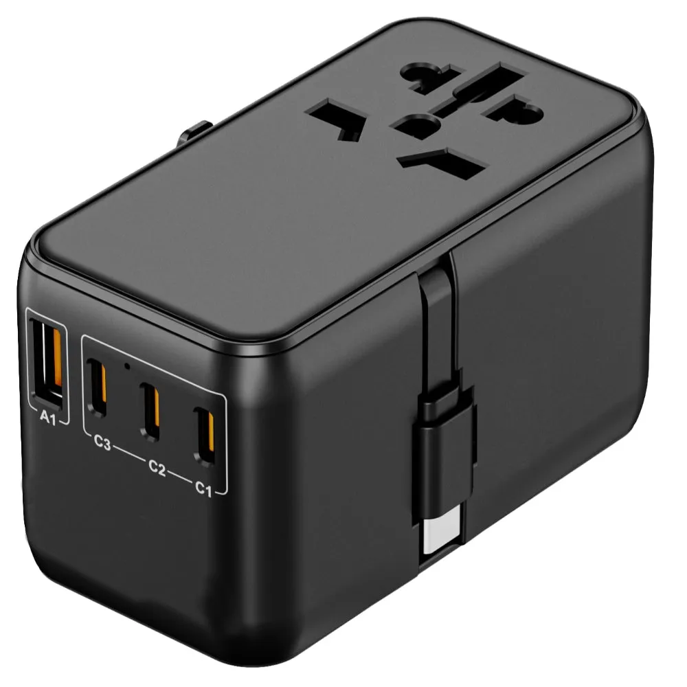 ADONIT Universal Adapter PD 85W Type C Cable Included Black