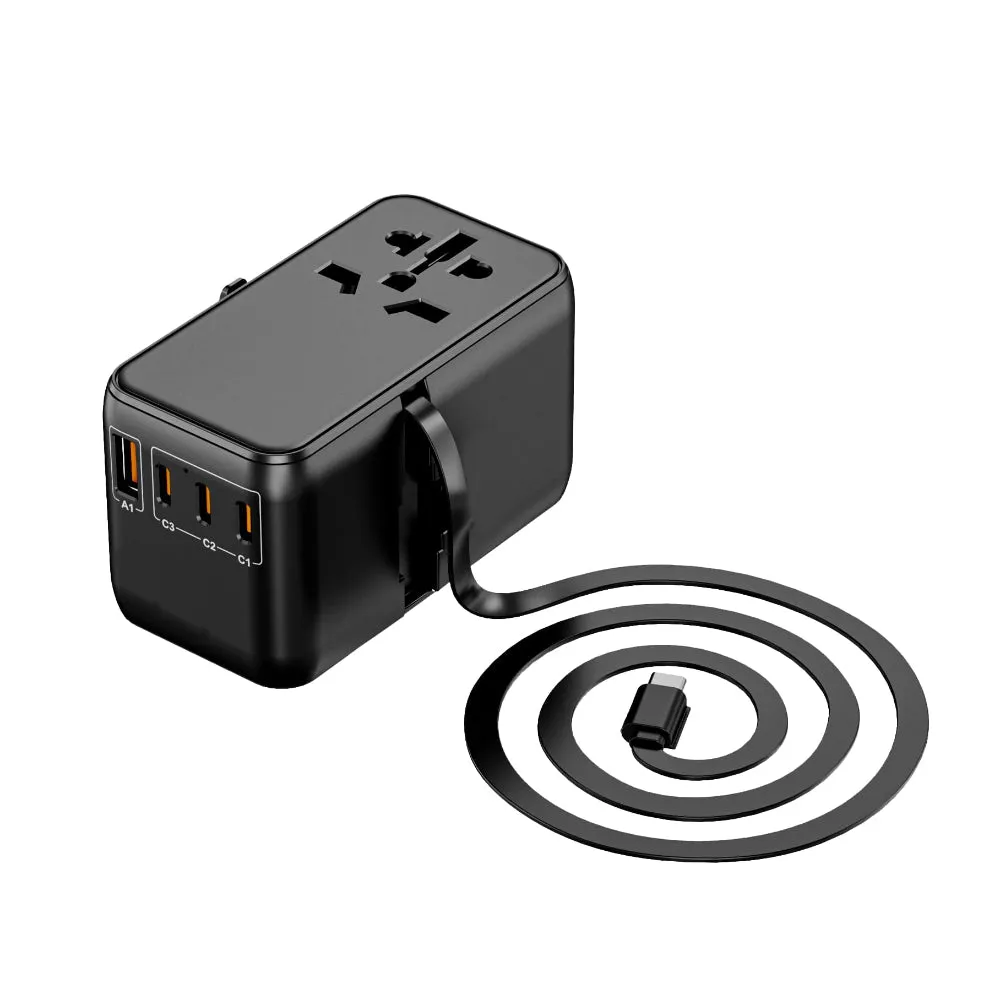 ADONIT Universal Adapter PD 85W Type C Cable Included Black