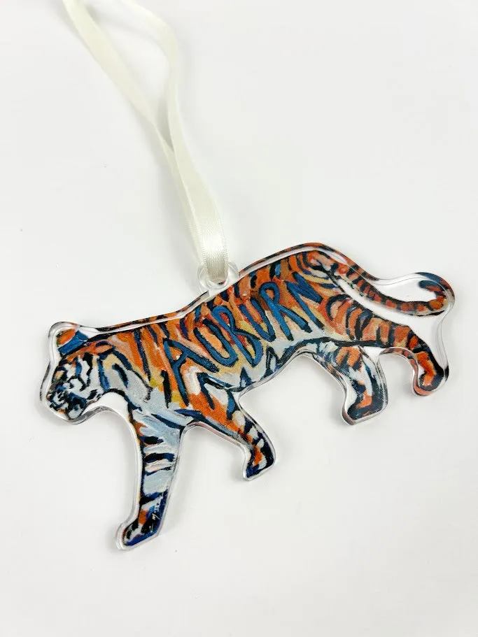 Auburn Tiger Standing Acrylic Ornament