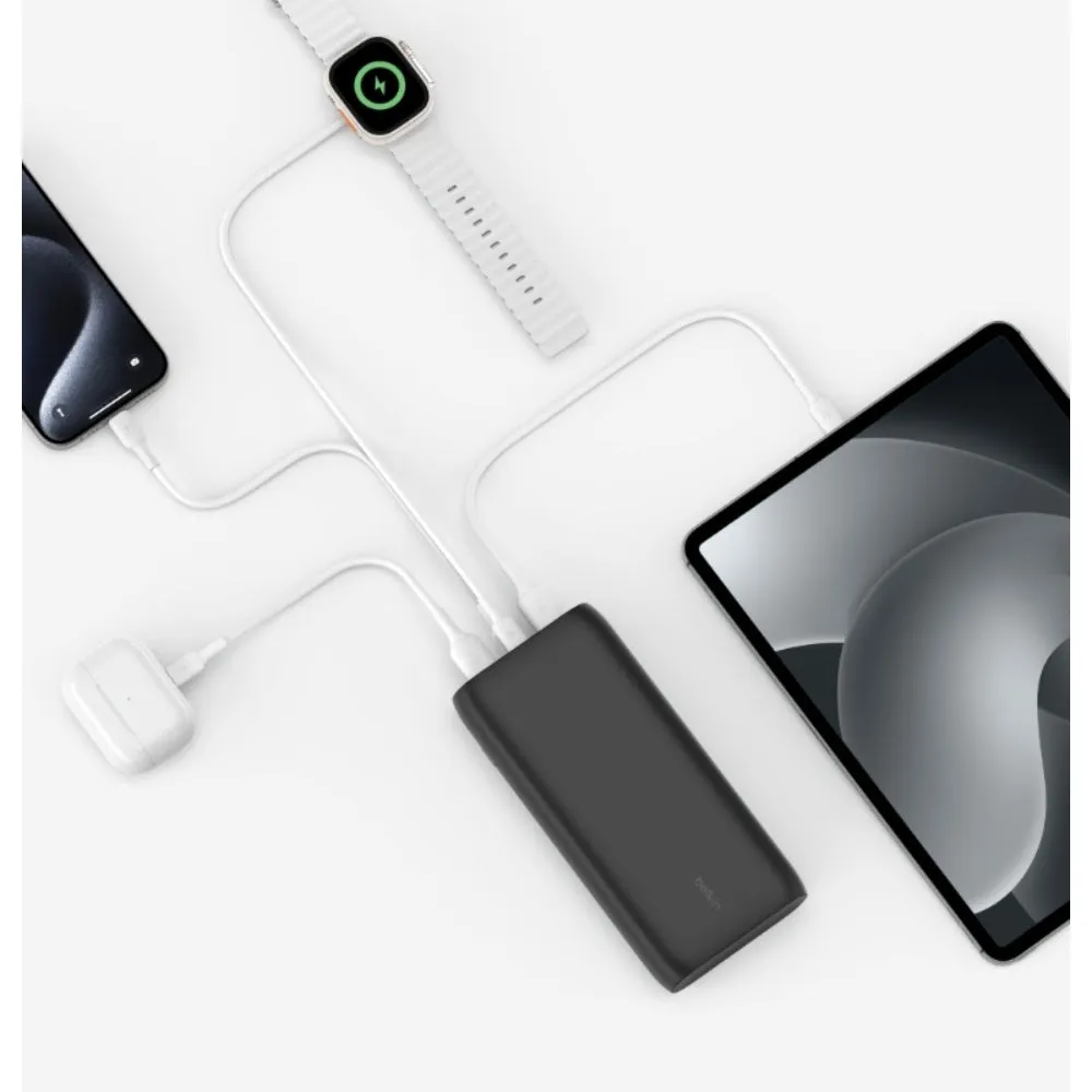BELKIN BoostCharge 26K mAh Powerbank with USB-C & USB-A Ports Fast Charge - Black