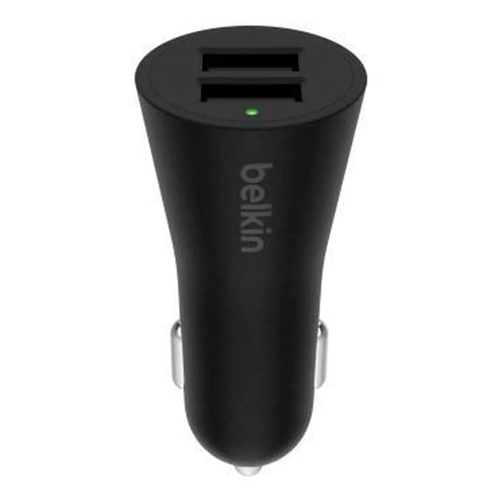 BELKIN BOOSTUP 2-Port Car Charger   USB-A to Lightning cable