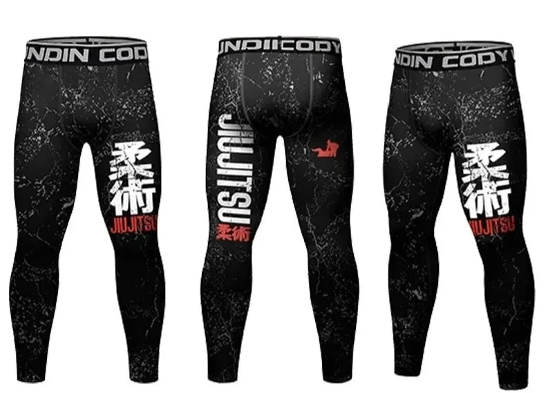 Cody Lundin - JIU JITSU - BJJ compression tights /rash guard / Spats /Pants