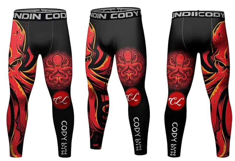 Cody Lundin - The Kraken - BJJ compression tights /rash guard / Spats /Pants