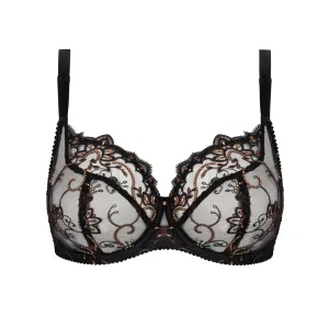 Fauve Amour Full Cup Bra in Black/Gold