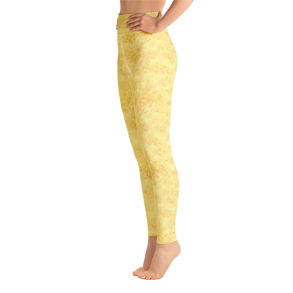 Gold Fur Yoga Pants