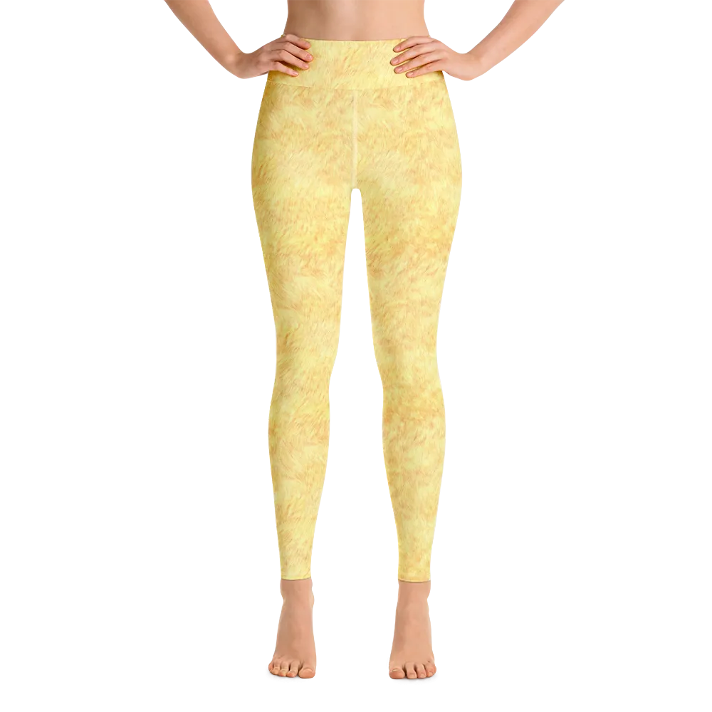 Gold Fur Yoga Pants