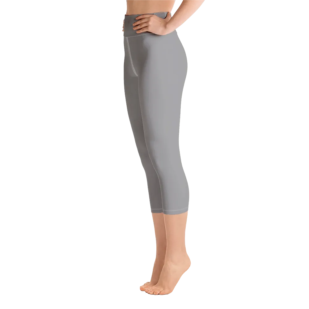 Gray Capri Yoga Pants