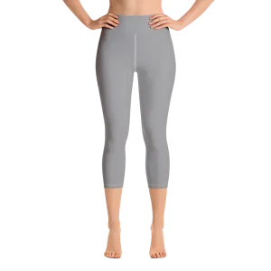 Gray Capri Yoga Pants