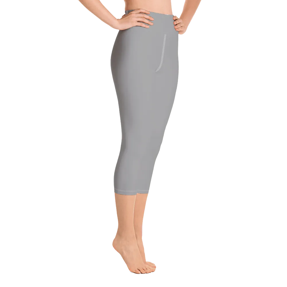 Gray Capri Yoga Pants
