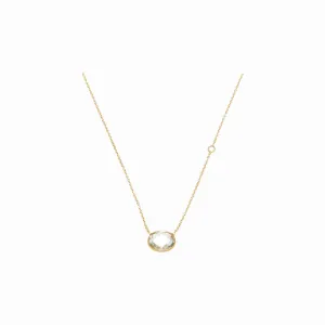 Green Amethyst Oval Pendant