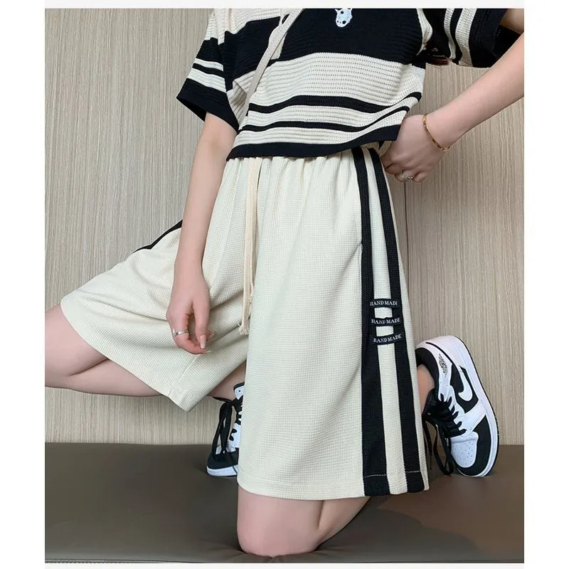 Houndstooth Loose Fit Casual Shorts