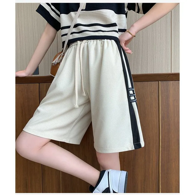 Houndstooth Loose Fit Casual Shorts