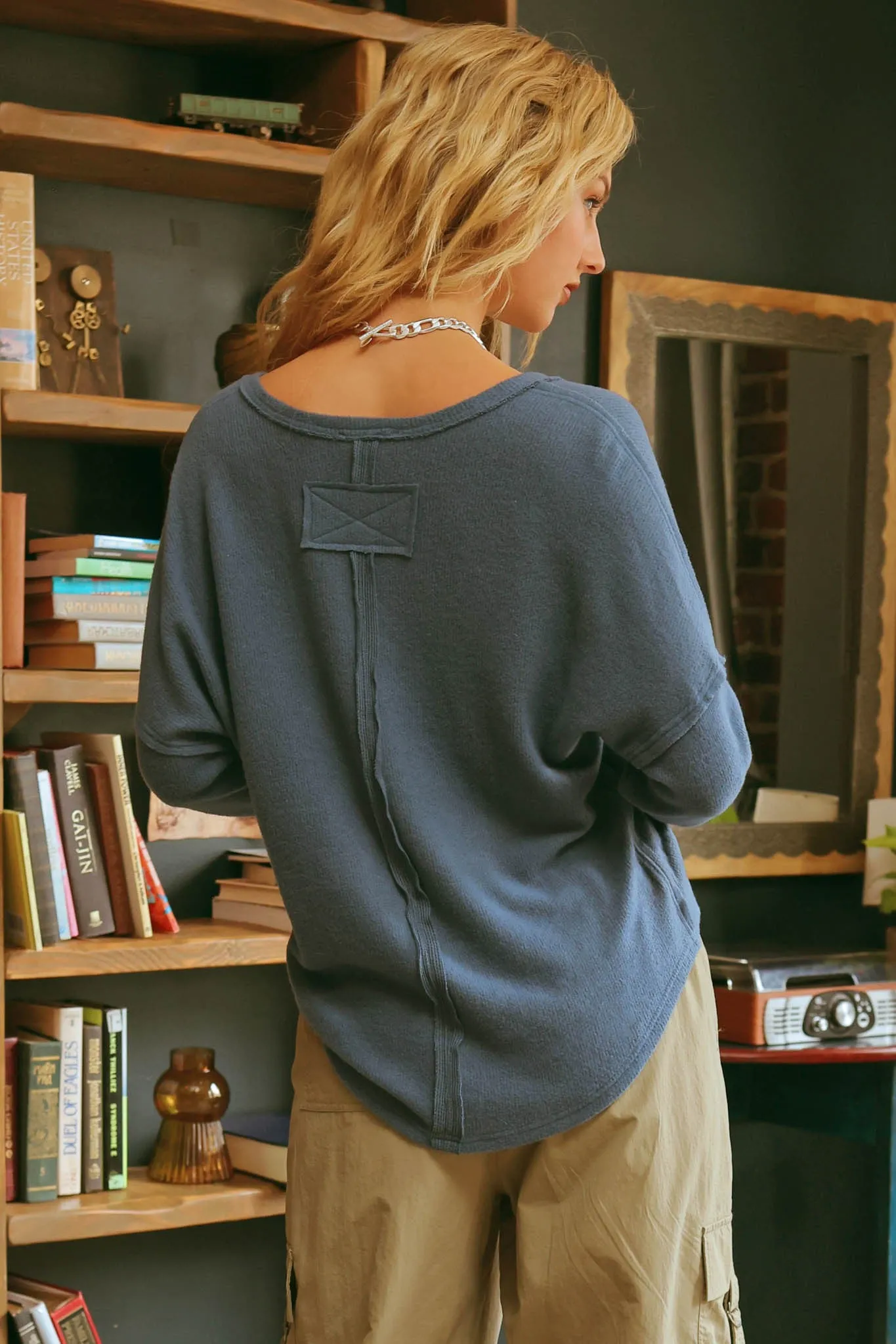 Julia's Solid Patchwork Knit Top