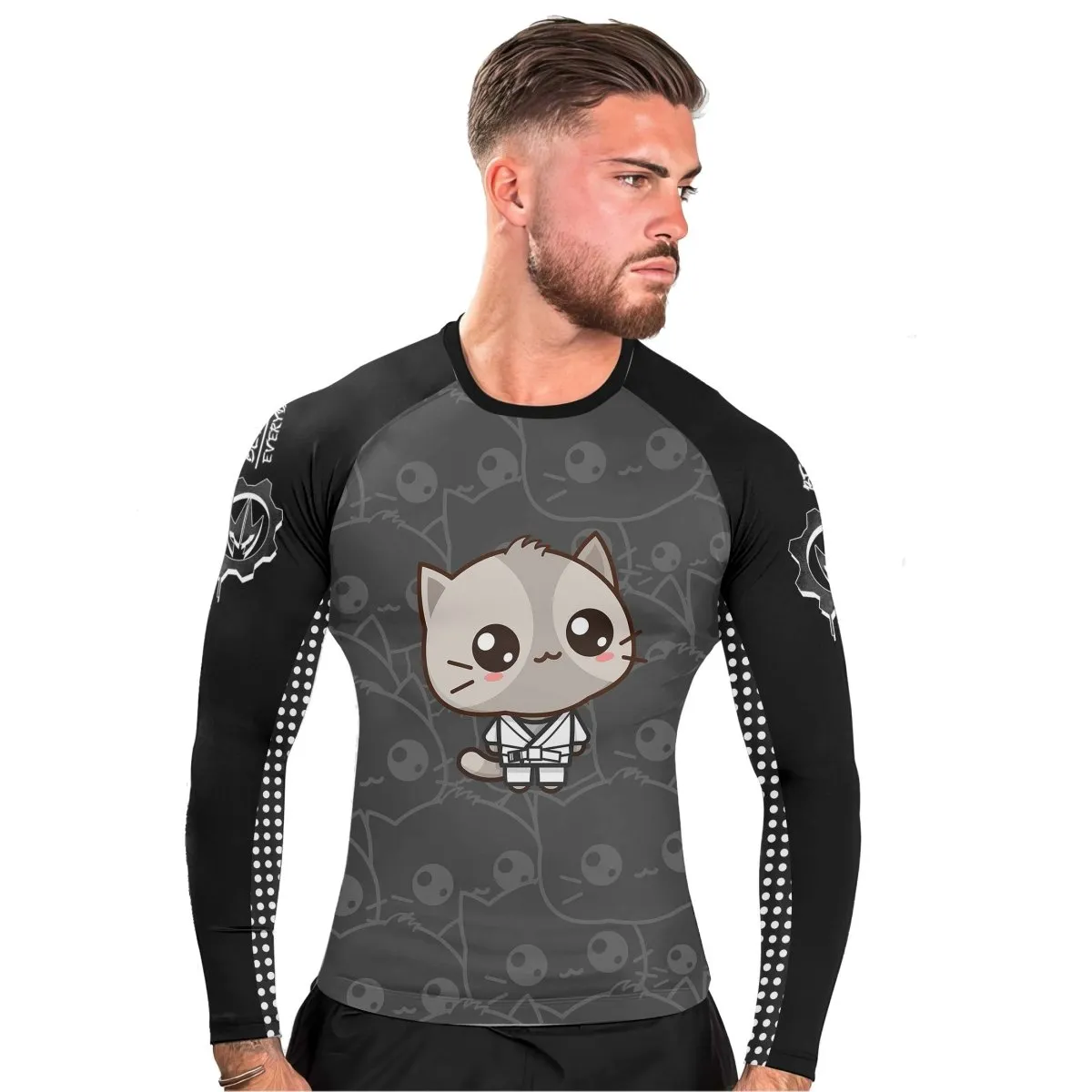 Kimeora Pink Men's Long Sleeve Rash Guard