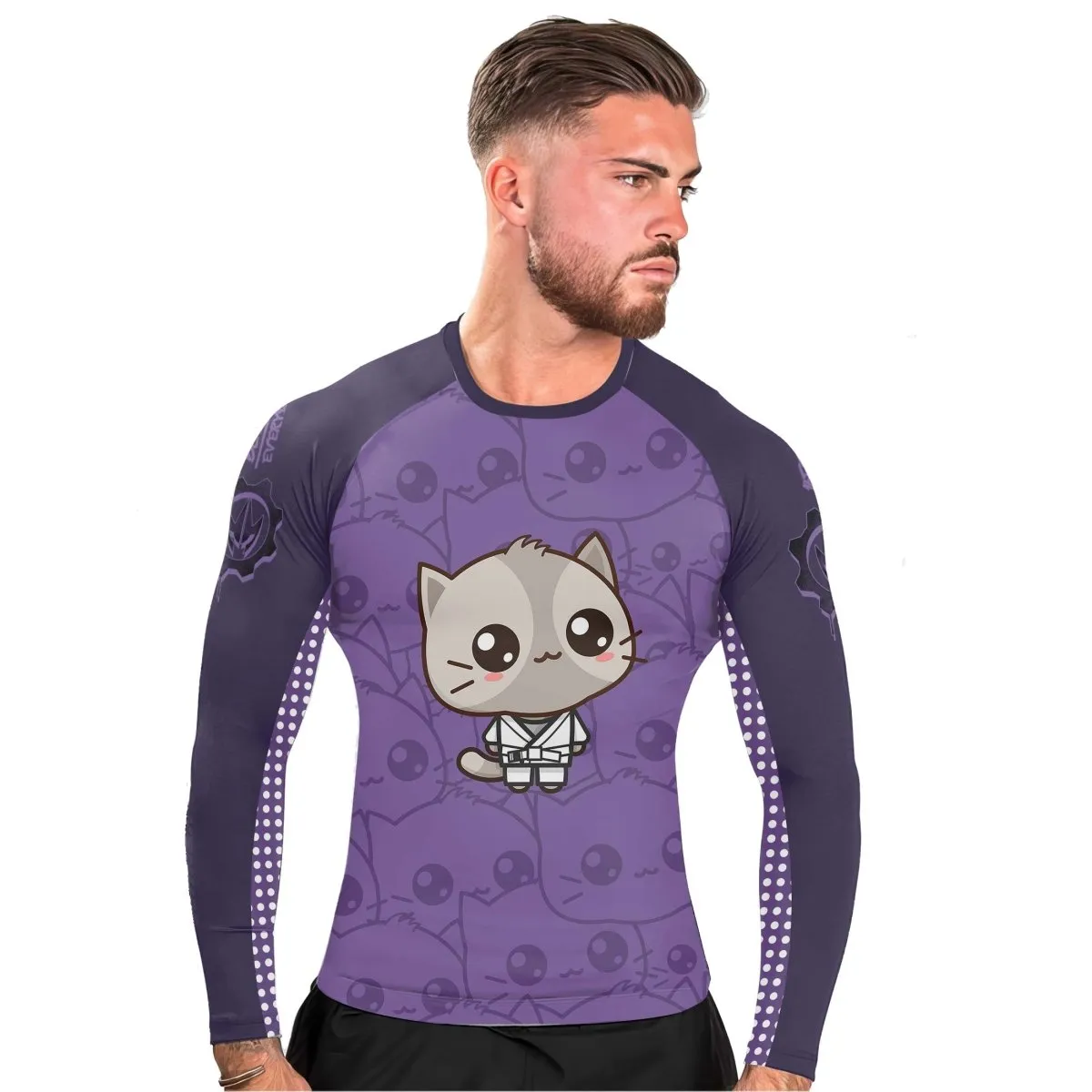 Kimeora Pink Men's Long Sleeve Rash Guard