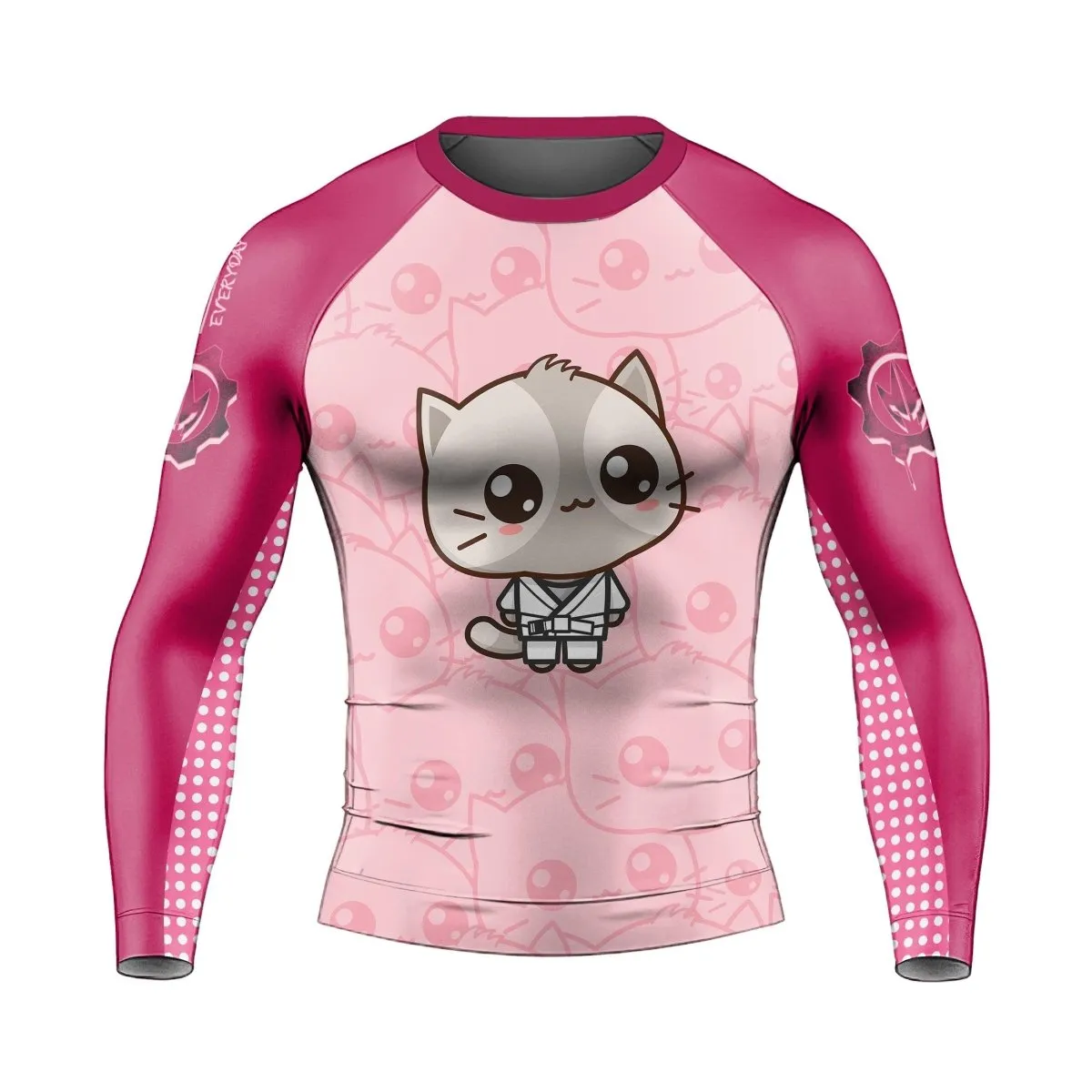 Kimeora Pink Men's Long Sleeve Rash Guard