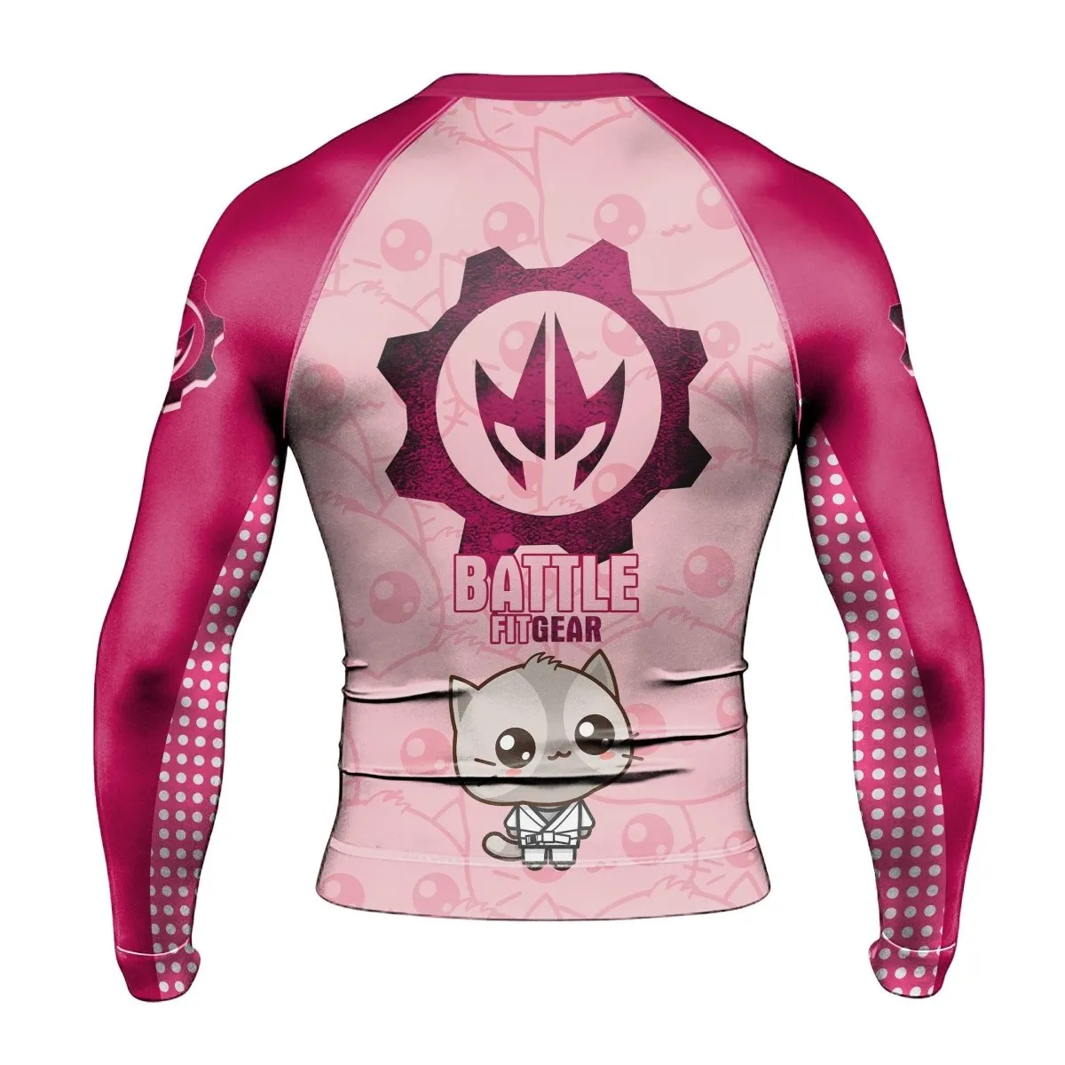 Kimeora Pink Men's Long Sleeve Rash Guard