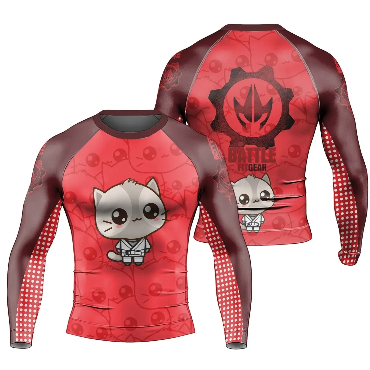 Kimeora Pink Men's Long Sleeve Rash Guard