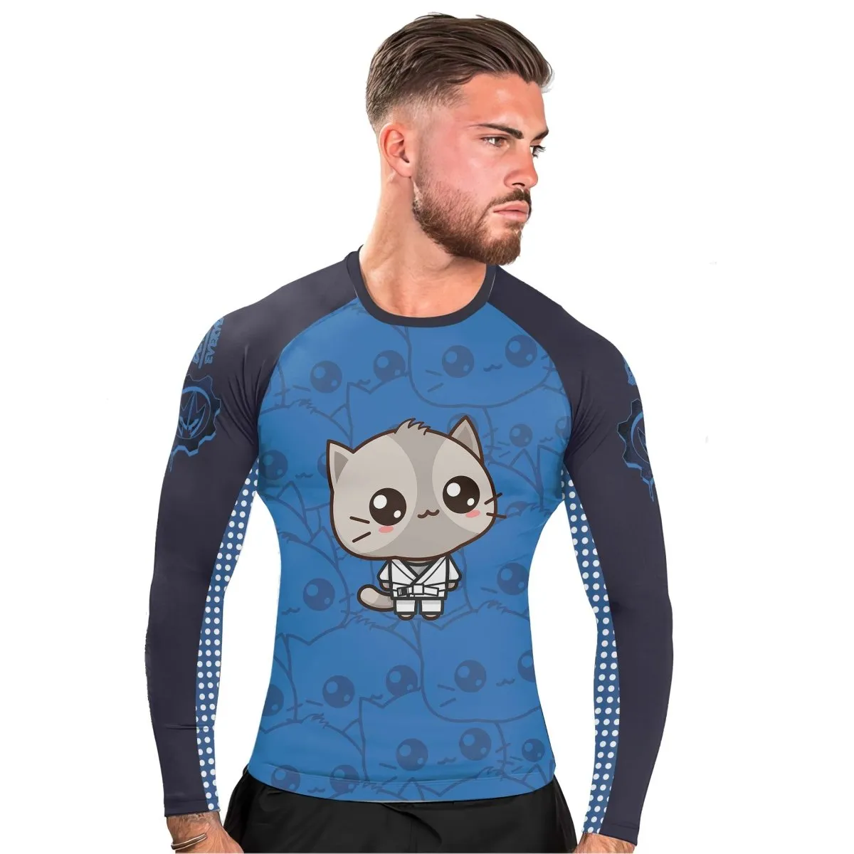 Kimeora Pink Men's Long Sleeve Rash Guard