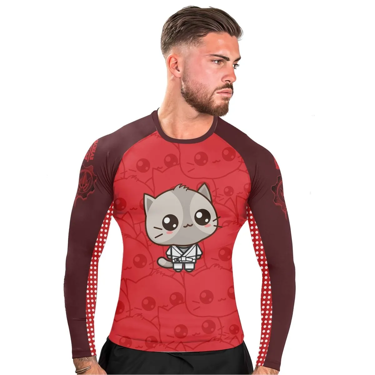 Kimeora Pink Men's Long Sleeve Rash Guard
