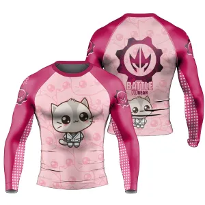 Kimeora Pink Men's Long Sleeve Rash Guard