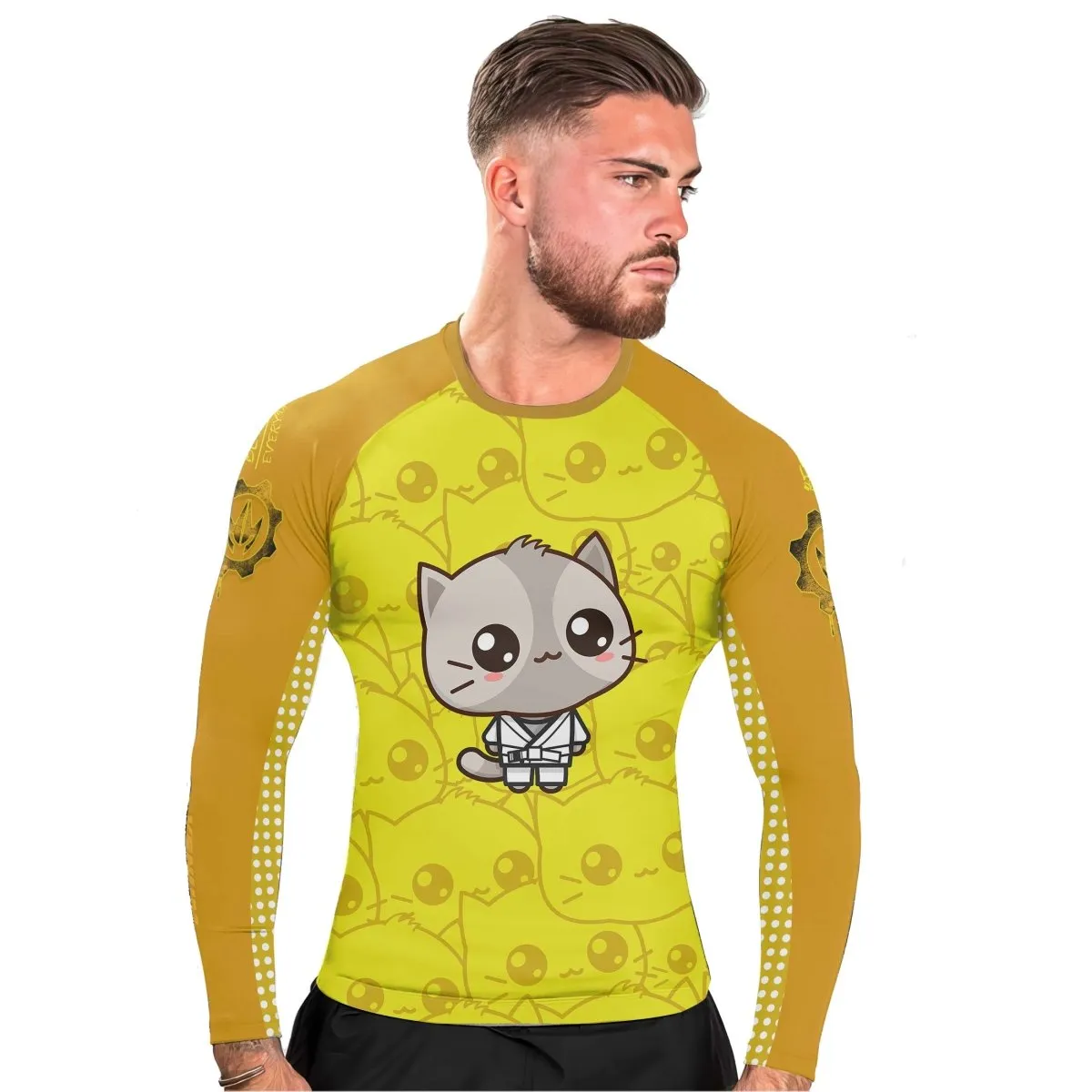 Kimeora Pink Men's Long Sleeve Rash Guard