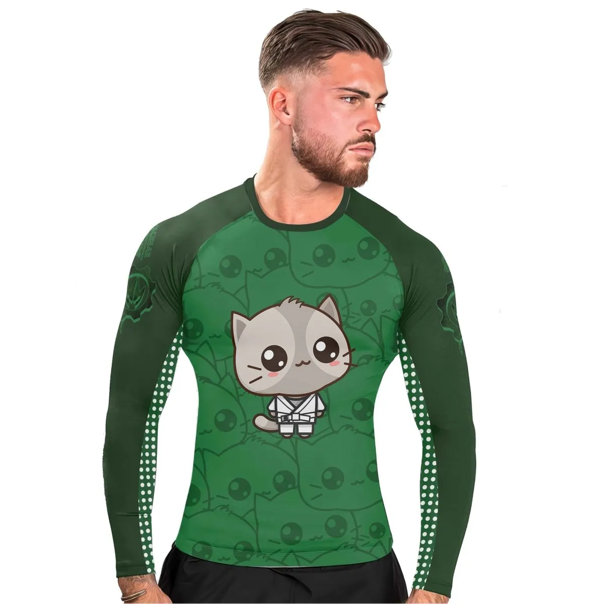 Kimeora Pink Men's Long Sleeve Rash Guard