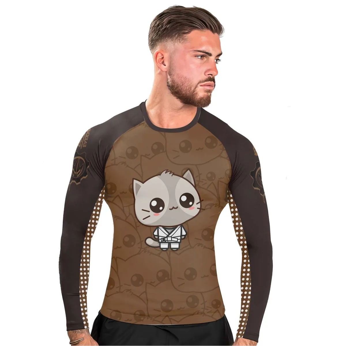 Kimeora Pink Men's Long Sleeve Rash Guard