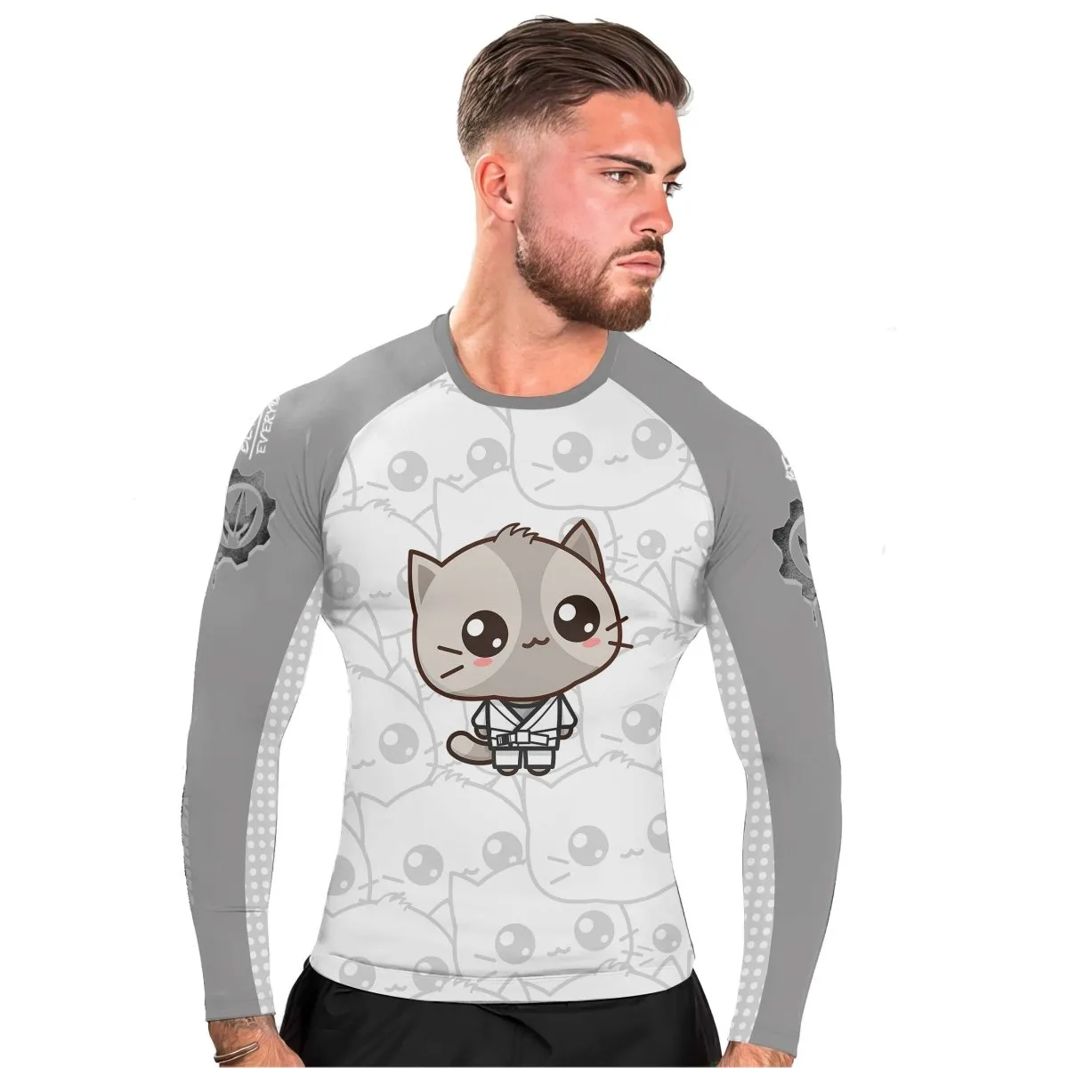 Kimeora Pink Men's Long Sleeve Rash Guard