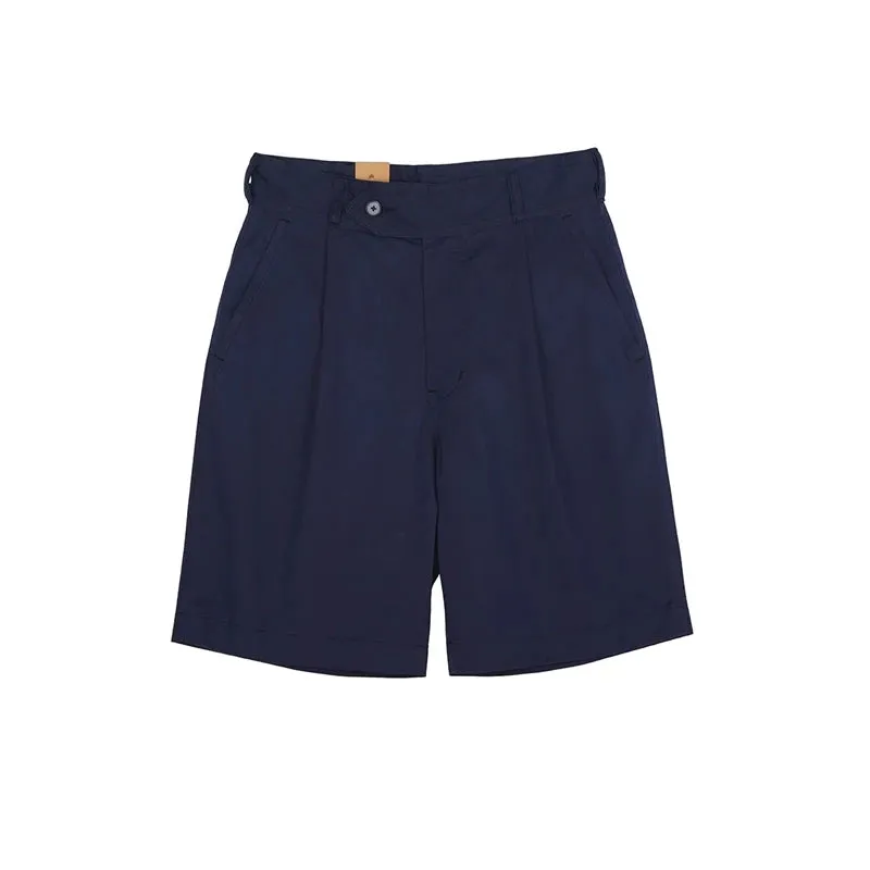 Men's High Waist Chino Shorts - Straight Leg, Loose Fit