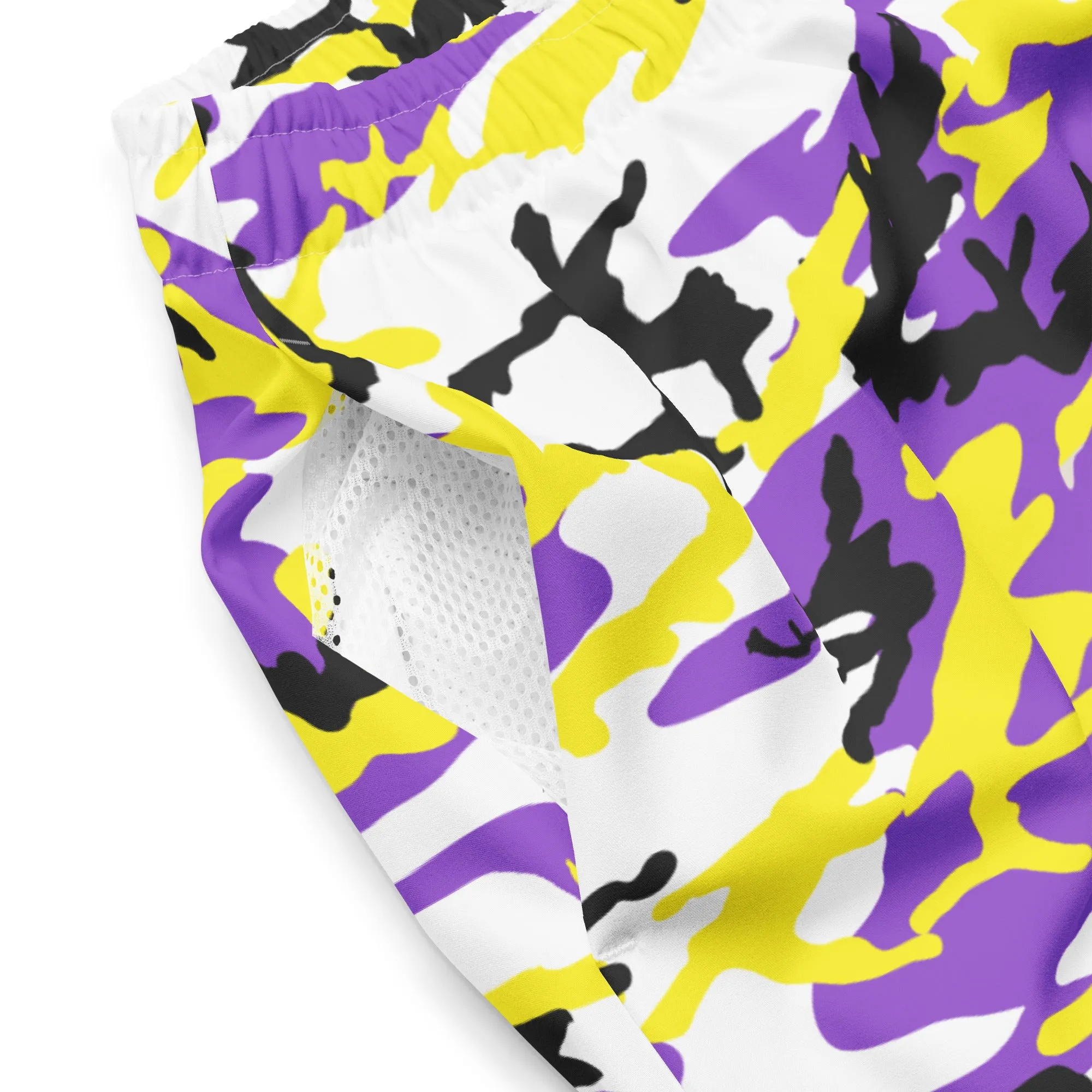 Non Binary Camo Swim Trunks