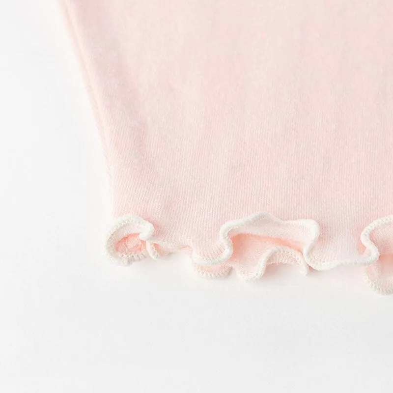 Pale Color Ruffle Knee-Length Baby Leggings