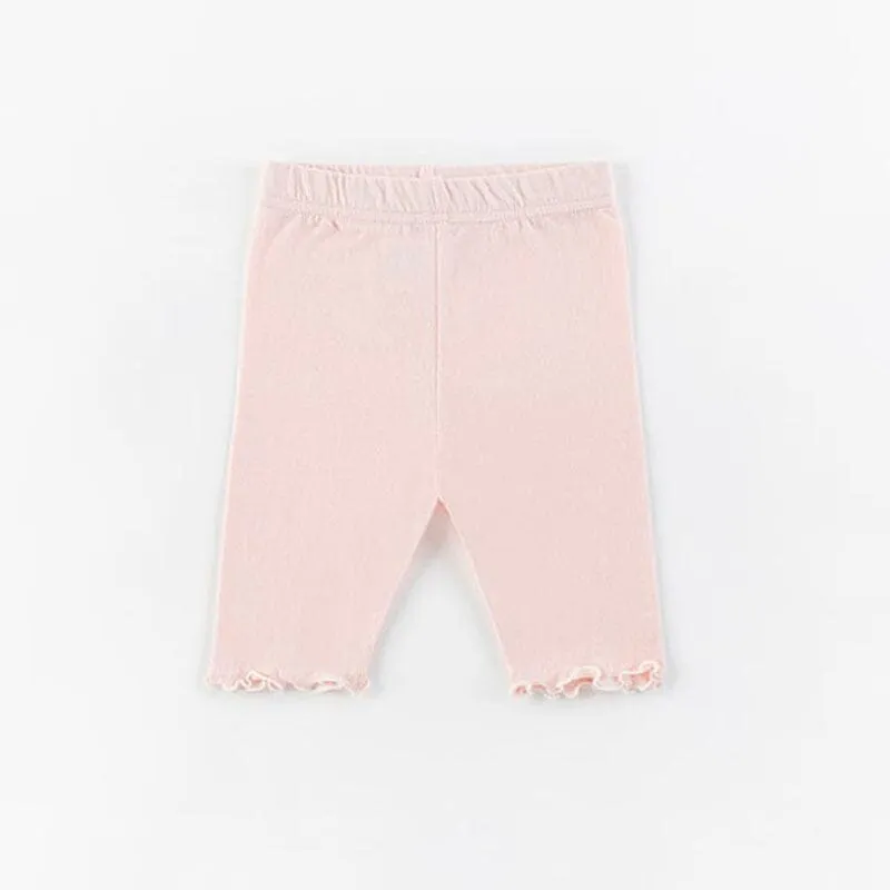 Pale Color Ruffle Knee-Length Baby Leggings