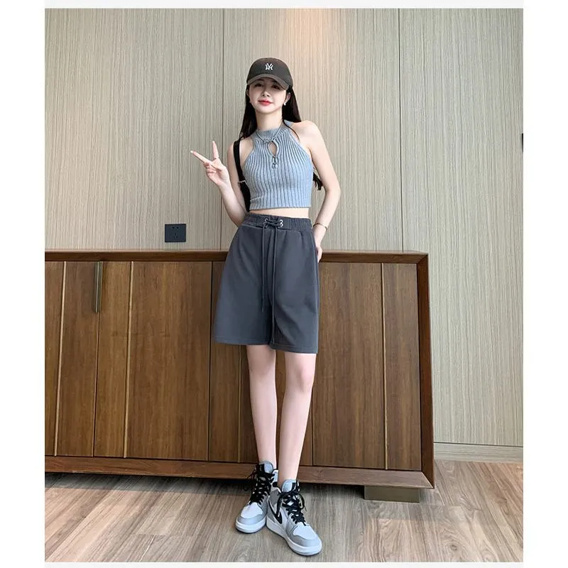Pure Cotton Sports Solid Thin Casual Shorts