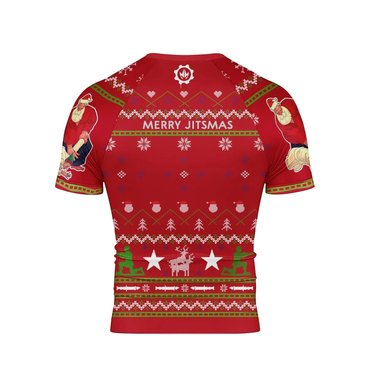Santa Merry Jitsmas Short Sleeve Rash Guard