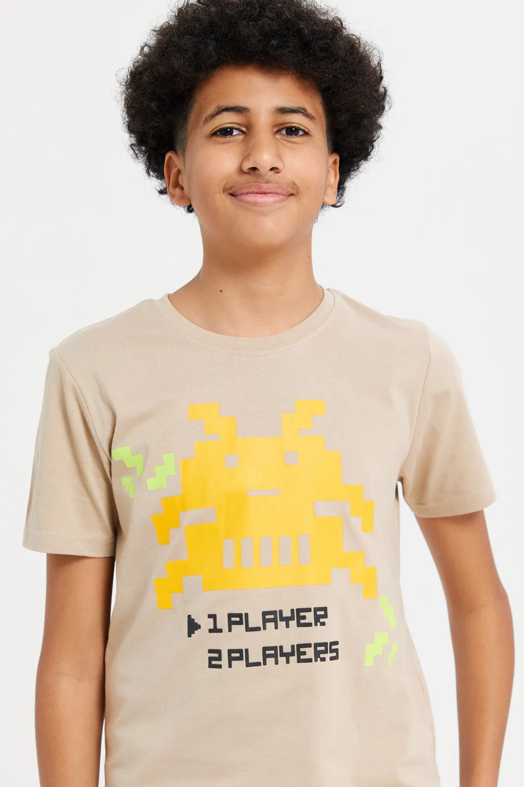 Senior Boys Beige Players T-Shirt