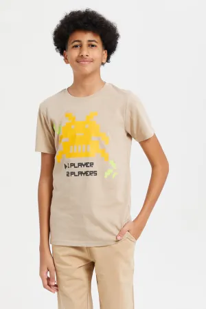 Senior Boys Beige Players T-Shirt