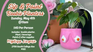 Sip and Paint Boobie Planters Event at Mystique Lingerie