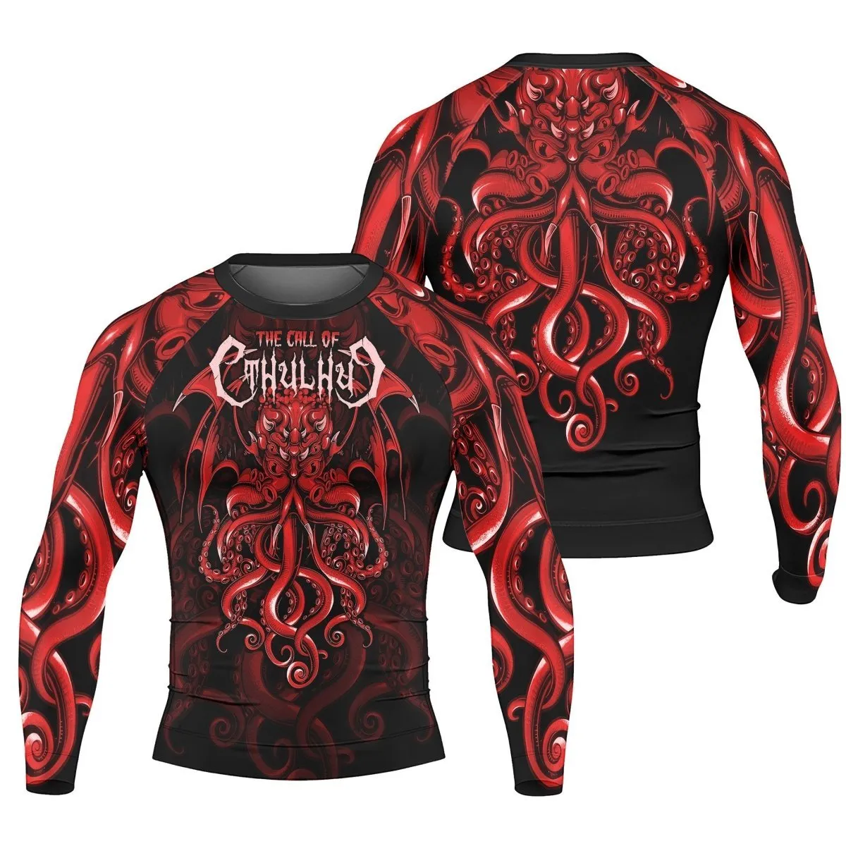 The Call Of Cthulhu RED Long Sleeve Rash Guard