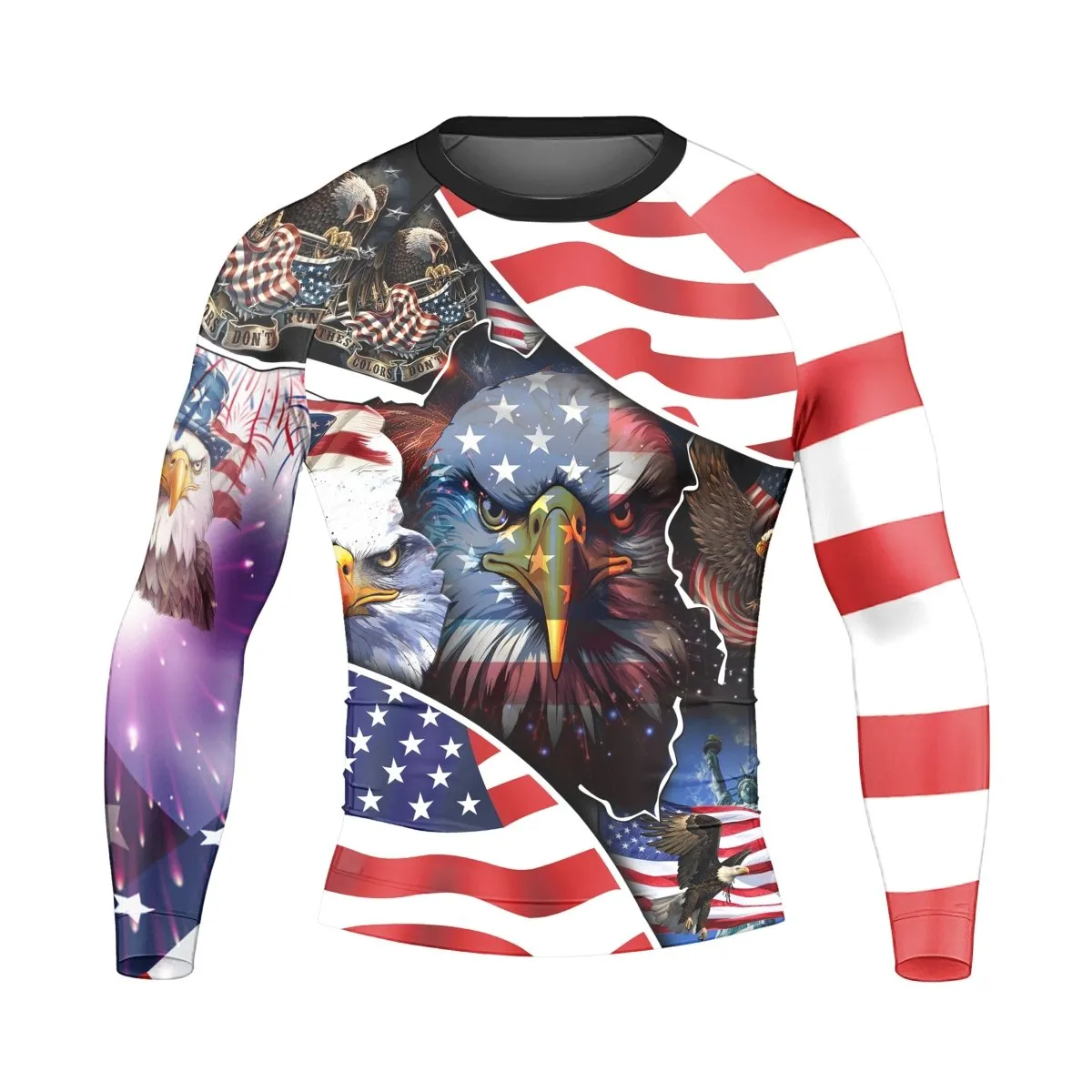 These Colors Don't Run Men's Long Sleeve Rash Guard