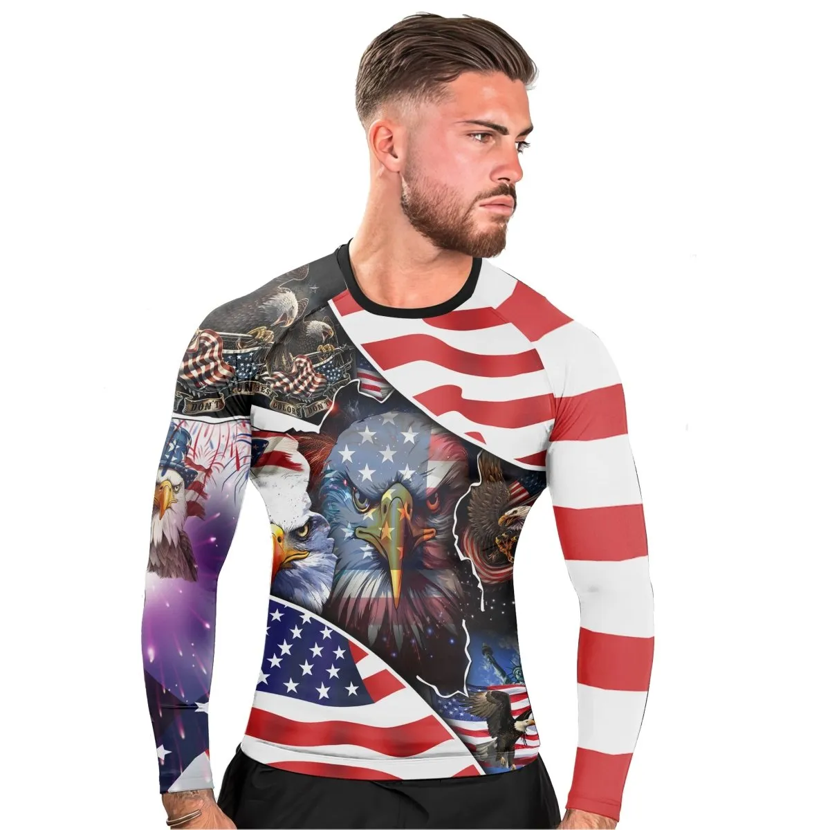 These Colors Don't Run Men's Long Sleeve Rash Guard