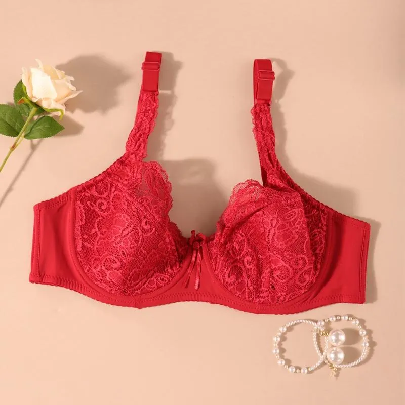 Women's Large Size Bras 75E 80E 85E 90E 95E 100E Female Plus Size Lace Underwear Unlined Ultra Thin Soft Cotton Bras